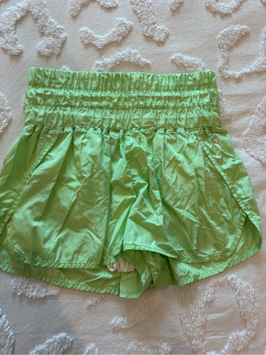 FP Movement by Free People Pants - FP Movement by Free People Light Green Smocked Waist Athletic Shorts